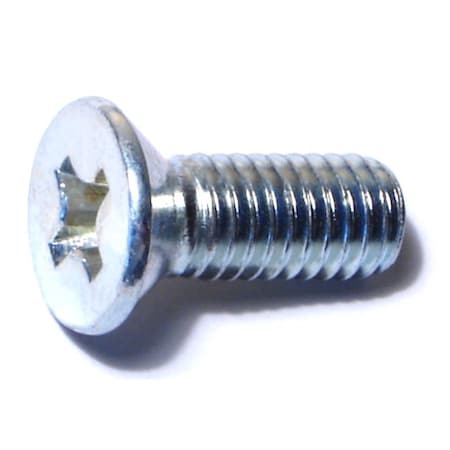 Midwest Fastener 3/18"-16 x 1 in Phillips Flat Machine Screw, Zinc Plated Steel, 50 PK 54715